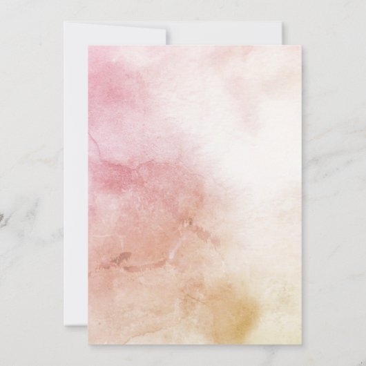 Moderne Farben Wasserfarben Probe Abendessen Einladung (Rückseite)