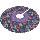 Moderne Farben Weihnachten Wasserfarbe Polyester Weihnachtsbaumdecke (Schrägansicht)