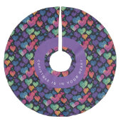 Moderne Farben Weihnachten Wasserfarbe Polyester Weihnachtsbaumdecke (Vorderseite)