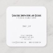 Moderne Farbenexplosion des Mitteljahrhunderts Quadratische Visitenkarte (Rückseite)