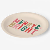 Moderne Farbenfroh und hell Pappteller (Schrägansicht)