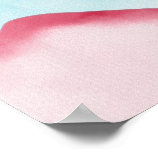 Moderne, farbenfrohe Abstrakte Berge Poster (Ecke)