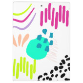 Moderne, farbenfrohe abstrakte Kunst. Klemmbrett (Rückseite)