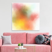 Moderne, farbenfrohe Abstrakte Kunst Rotes Gelb Leinwanddruck (Insitu (Wohnzimmer))