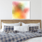 Moderne, farbenfrohe Abstrakte Kunst Rotes Gelb Leinwanddruck (Insitu (Schlafzimmer))