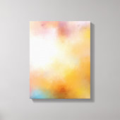 Moderne, farbenfrohe Abstrakte Kunst Rotes Gelb Leinwanddruck (Vorderseite)