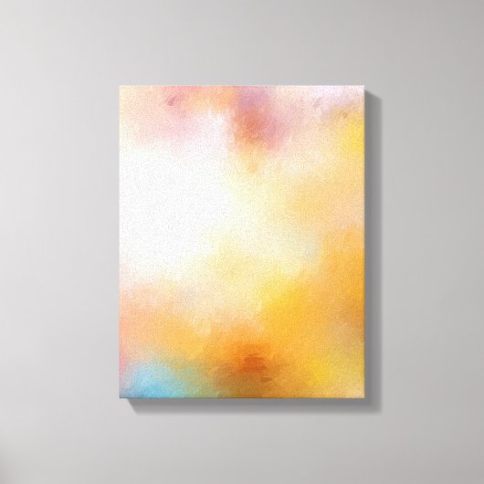 Moderne, farbenfrohe Abstrakte Kunst Rotes Gelb Leinwanddruck (Vorderseite)