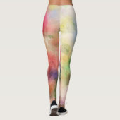 Moderne Farbenfrohe Abstrakte Kunstvorlage Leggings (Rückseite)