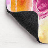 Moderne farbenfrohe abstrakte Liebe in Aquarell Mousepad (Ecke)