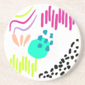 Moderne, farbenfrohe Abstrakte Muster. Getränkeuntersetzer (Vorne)