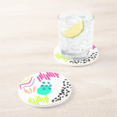 Moderne, farbenfrohe Abstrakte Muster. Getränkeuntersetzer (Seite)