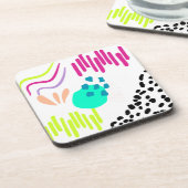 Moderne, farbenfrohe Abstrakte Muster. Getränkeuntersetzer (Linke Seite)