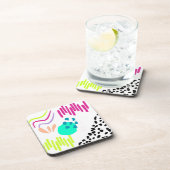 Moderne, farbenfrohe Abstrakte Muster. Getränkeuntersetzer (Rechte Seite)