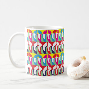 Moderne farbenfrohe abstrakte Muster Kaffeetasse