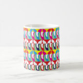 Moderne farbenfrohe abstrakte Muster Kaffeetasse (Mittel)