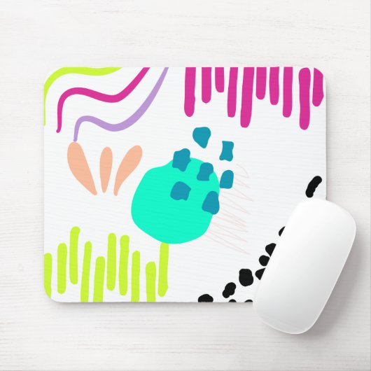 Moderne, farbenfrohe Abstrakte Muster. Mousepad (Mit Mouse)