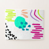Moderne, farbenfrohe Abstrakte Muster. Puzzle (Horizontal)