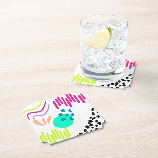 Moderne, farbenfrohe Abstrakte Muster. Untersetzer (Vor Ort)