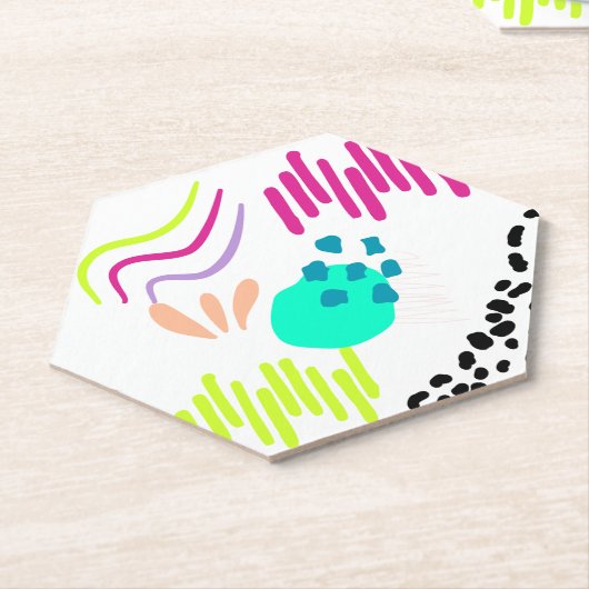 Moderne, farbenfrohe Abstrakte Muster. Untersetzer (angewinkelt)