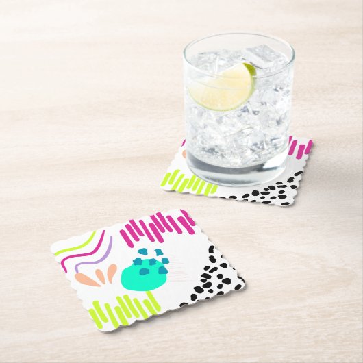 Moderne, farbenfrohe Abstrakte Muster. Untersetzer (Vor Ort)