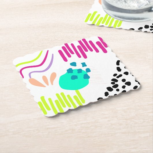 Moderne, farbenfrohe Abstrakte Muster. Untersetzer (angewinkelt)