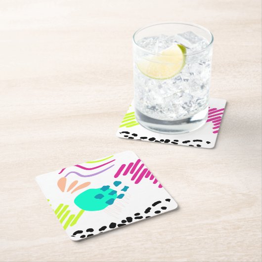 Moderne, farbenfrohe Abstrakte Muster. Untersetzer (Vor Ort)