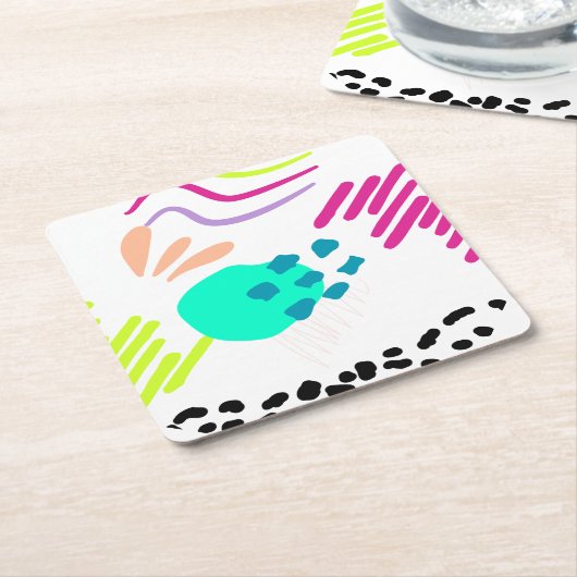 Moderne, farbenfrohe Abstrakte Muster. Untersetzer (angewinkelt)