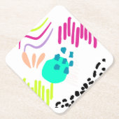 Moderne, farbenfrohe Abstrakte Muster. Untersetzer (Vorderseite)