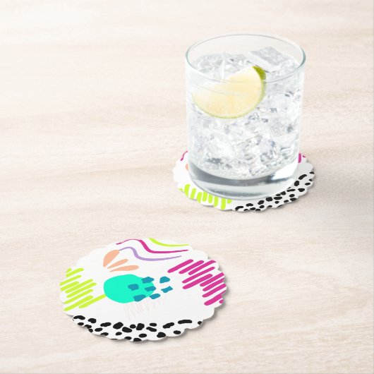 Moderne, farbenfrohe Abstrakte Muster. Untersetzer (Vor Ort)