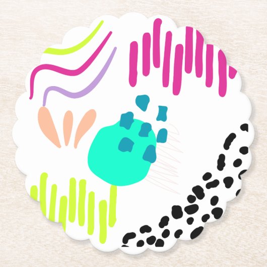 Moderne, farbenfrohe Abstrakte Muster. Untersetzer (Vorderseite)