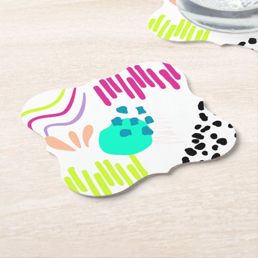 Moderne, farbenfrohe Abstrakte Muster. Untersetzer (angewinkelt)