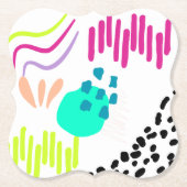 Moderne, farbenfrohe Abstrakte Muster. Untersetzer (Vorderseite)