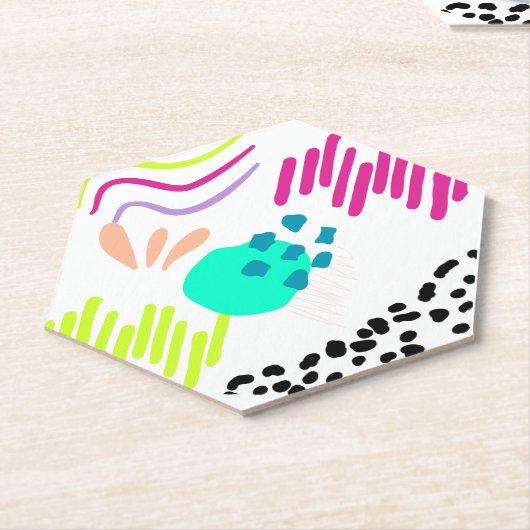 Moderne, farbenfrohe Abstrakte Muster. Untersetzer (angewinkelt)