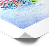 Moderne, farbenfrohe afrikanische Tänzer Poster (Ecke)