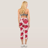 Moderne, farbenfrohe Apple Muster Capri Leggings D (Rückseite)