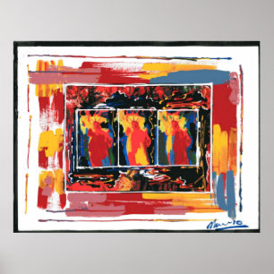 Moderne farbenfrohe Aquarellfarben 9-11 Freiheitss Poster