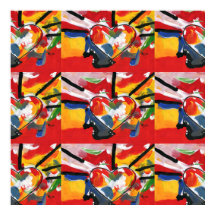 Moderne farbenfrohe Aquarellfarben-Kollagenherzen-