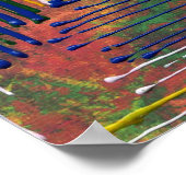 Moderne farbenfrohe Aquarellkur Princess Diana Col Poster (Ecke)