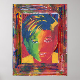 Moderne farbenfrohe Aquarellkur Princess Diana Col Poster