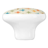 Moderne, farbenfrohe atomare Sternexplosionen des  Keramikknauf (Seitenansicht)