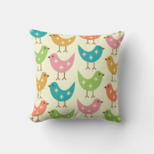 Moderne farbenfrohe atomare Vogel Muster aus der M