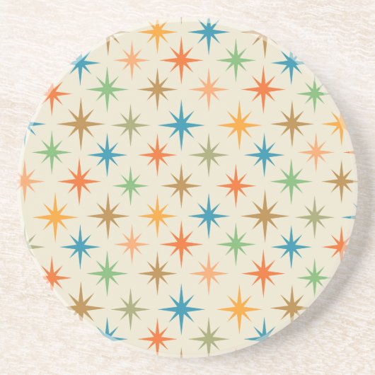 Moderne, farbenfrohe Atombombe-Sternexplosion Mitt Getränkeuntersetzer (Vorne)