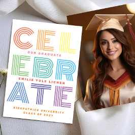 Moderne, farbenfrohe, bearbeitbare Klasse von 202Y Ankündigung