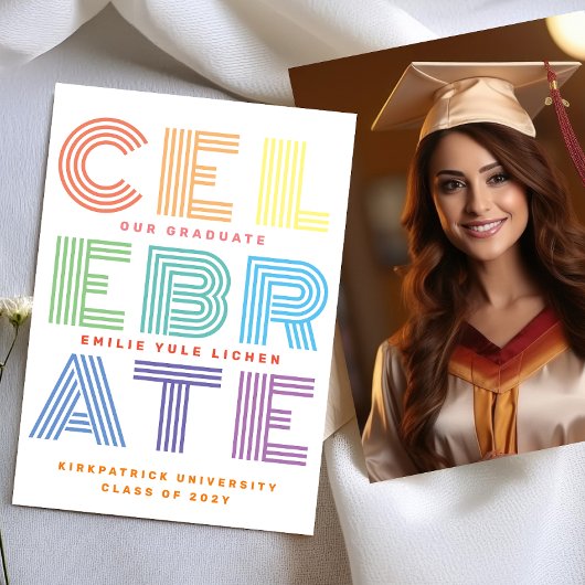 Moderne, farbenfrohe, bearbeitbare Klasse von 202Y Ankündigung