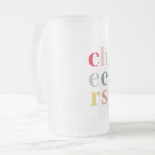 Moderne farbenfrohe Beifall | Pastellfarben Mattglas Bierglas (Vorderseite Links)