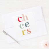 Moderne farbenfrohe Beifall | Pastellfarben Quadratischer Aufkleber (Umschlag)