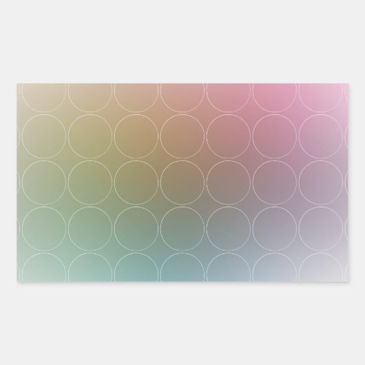 Moderne, farbenfrohe Blank Elegant Template Rechteckiger Aufkleber (Vorderseite)