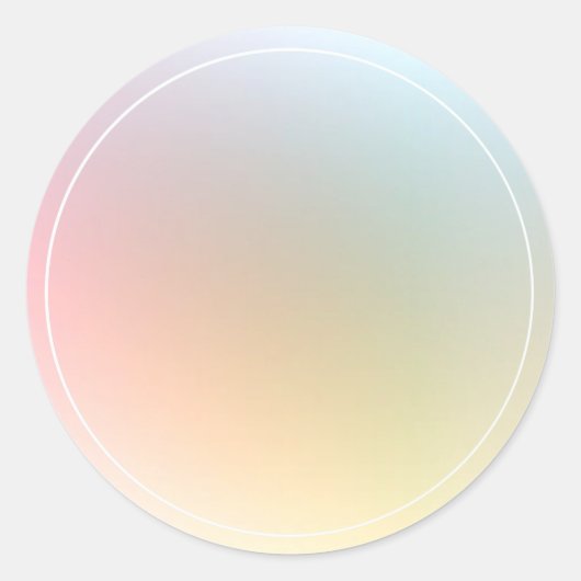 Moderne farbenfrohe Blank Template trendy Elegant Runder Aufkleber (Vorderseite)