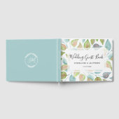 Moderne, farbenfrohe Blätter Hochzeit Gästebuch (Voll)