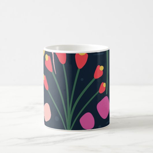 Moderne farbenfrohe Blattmuster Kaffeetasse (Mittel)